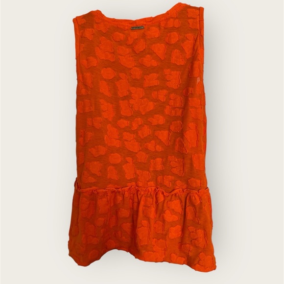 Michael Kors poppy orange ruffle tank size XL - Picture 5 of 8
